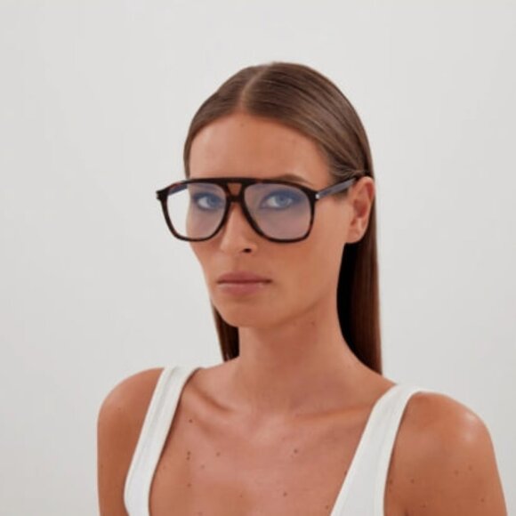 NEW SL596 DUNE 002 SAINT LAURENT HAVANA WOMEN SUNGLASSES - Picture 10 of 12